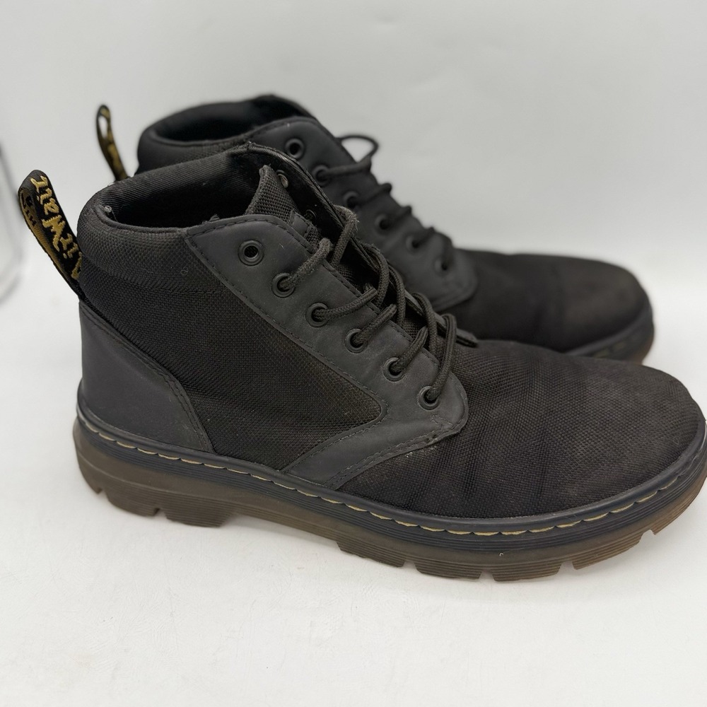 Dr Martens Bonny Black Nylon Canvas Chukka Boots Mens Size 9 Doc AirWair Ankle